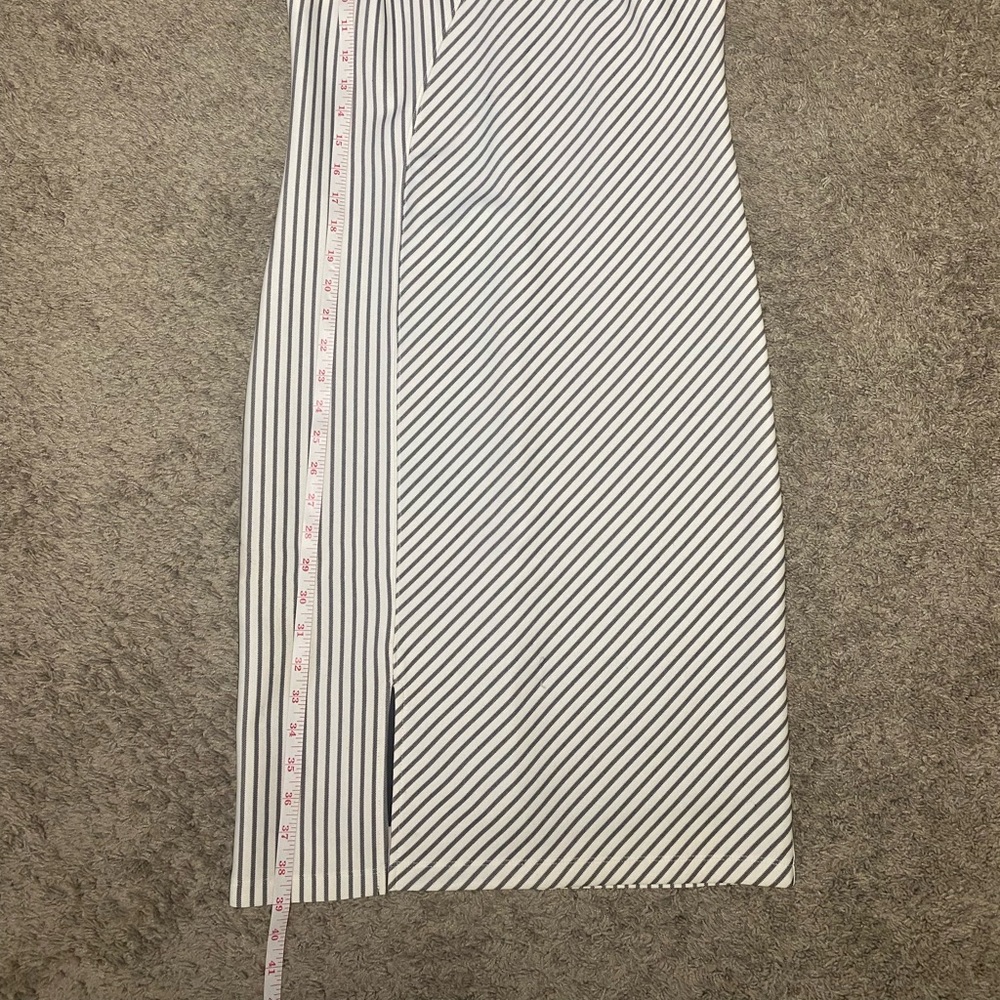 Cato A-Line Sleeveless Striped Dress Women’s Size 2 With Front Slit - Picture 3 of 9